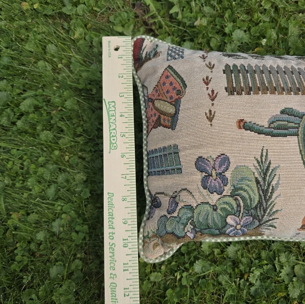 Newport Pillow ~ Rectangular Gardening Plants Seeds Vintage